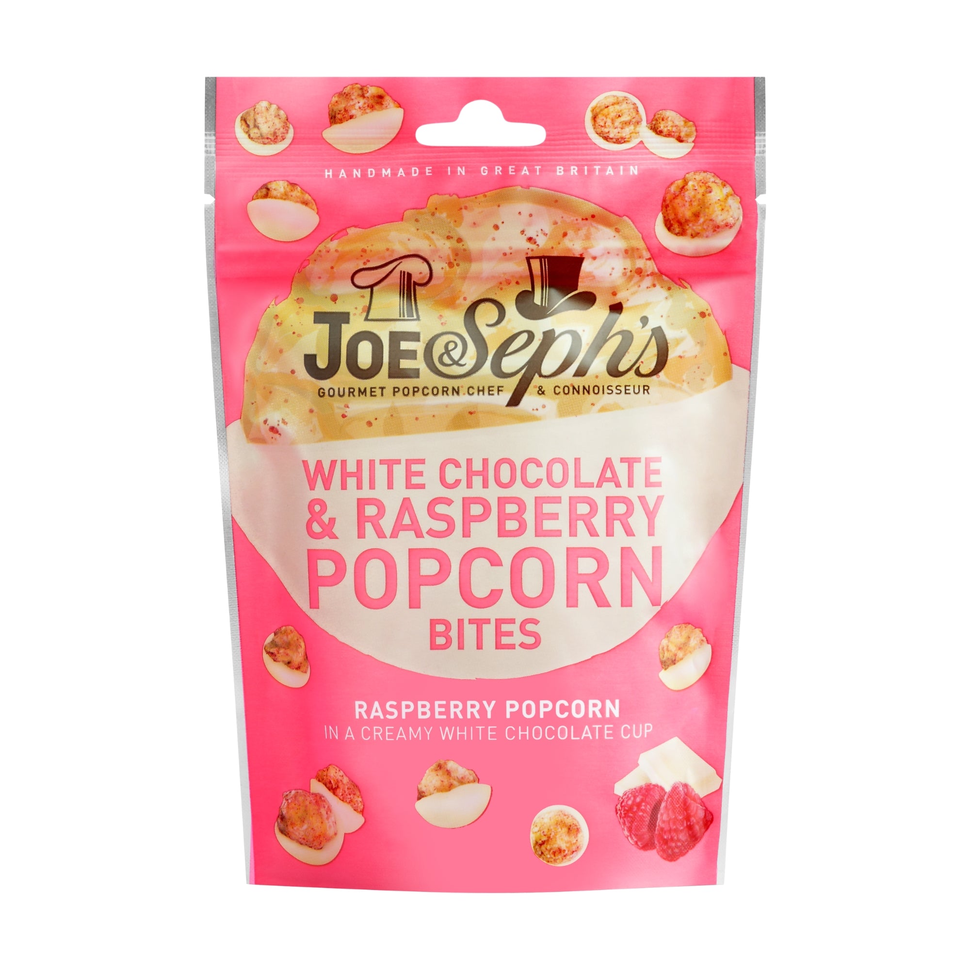 White Chocolate & Raspberry Popcorn Bites